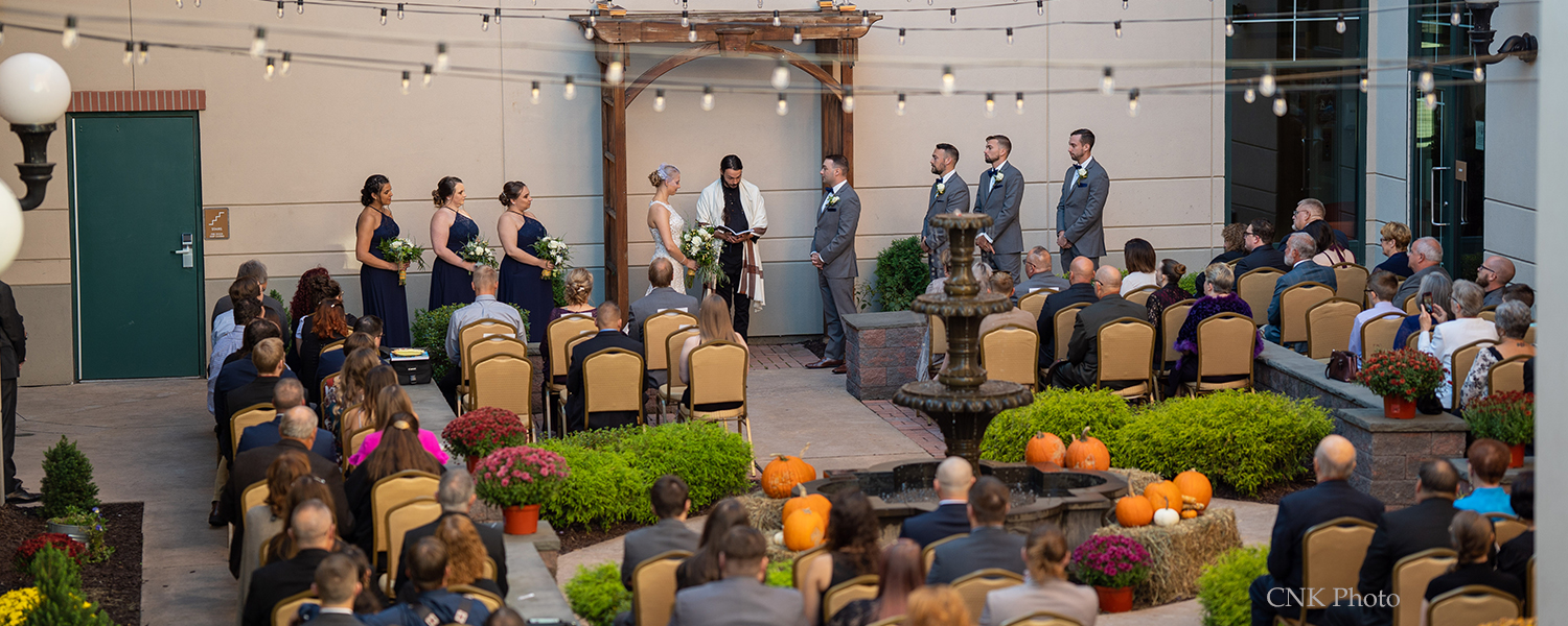 Courtyard Ceremony at Hotel Anthracite